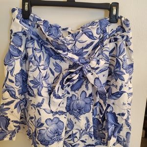 H&M Floral print paperbag short